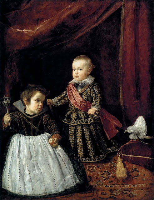 Don Baltasar Carlos with a Dwarf 1632, Diego Velazquez, Baroque portrait