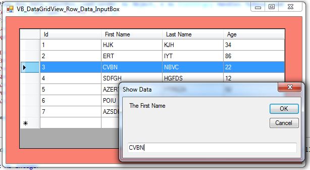 VB.NET - Get Selected Row Values From DataGridView To InputBox In VB ...