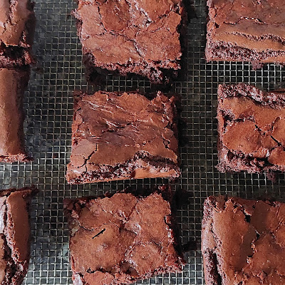 Brownies on a cooling stand