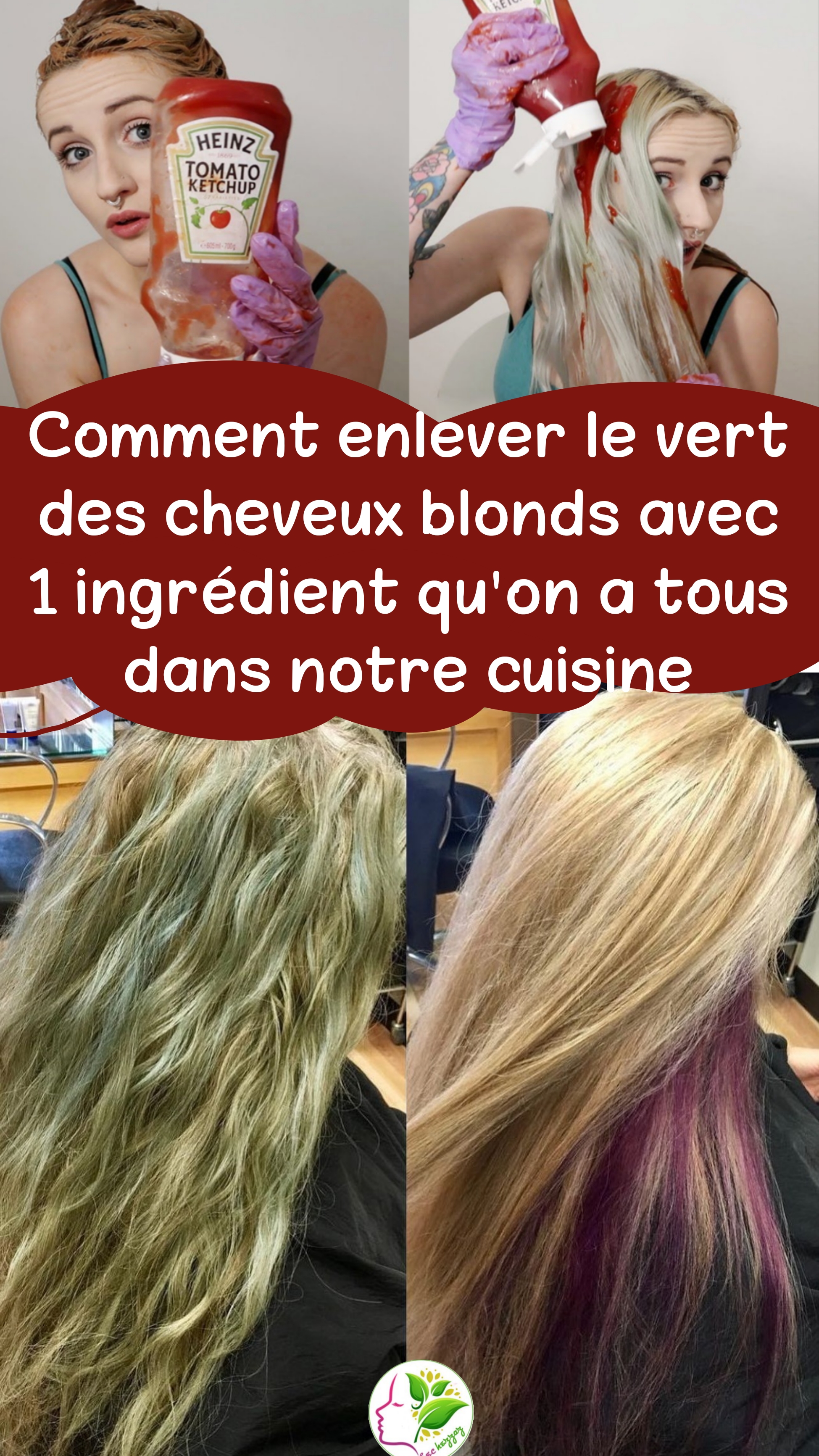 Comment enlever le vert des cheveux blonds avec 1 ingrédient qu'on a tous dans notre cuisine