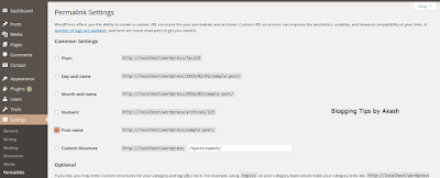 Wordpress permalink Setting