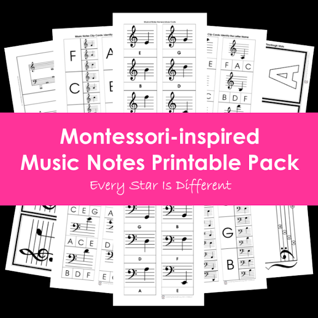 Music notes printable pack
