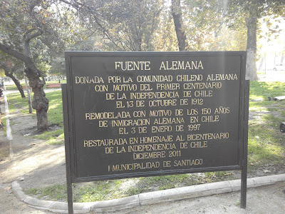 Fuente Alemana en Parque Forestal de Santiago de Chile