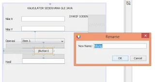 Contoh Program GUI Kalkulator pada Java