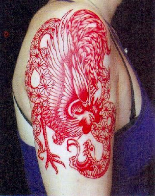 japan tattoo Treasure Red Blue