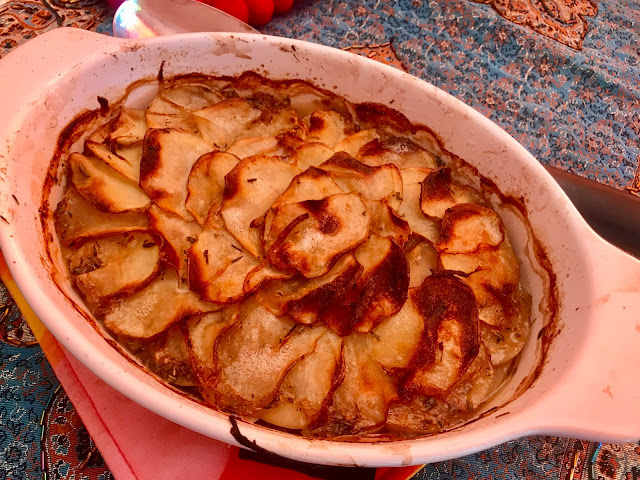 Pommes boulangere with rosemary