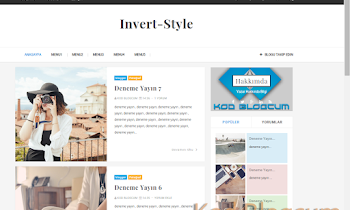 İnvert Kişisel Responsive Blogger Teması Türkçe