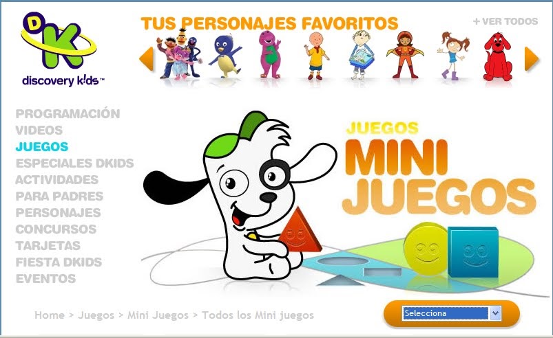 RECURSOS PARA CLASE: MINI JUEGOS VARIADOS DISCOVERY KIDS