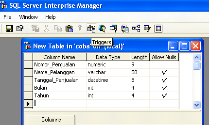 Ilmu Software: Cara Membuat Trigger di SQl Server