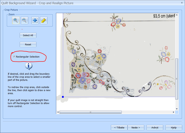 From the 5D QuiltDesign Vision wizard