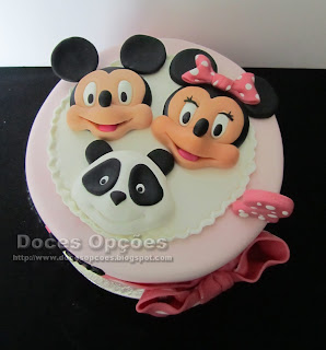 bolo mickey minnie panda