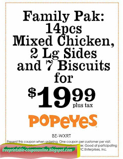 Free Printable Popeyes Chicken Coupons