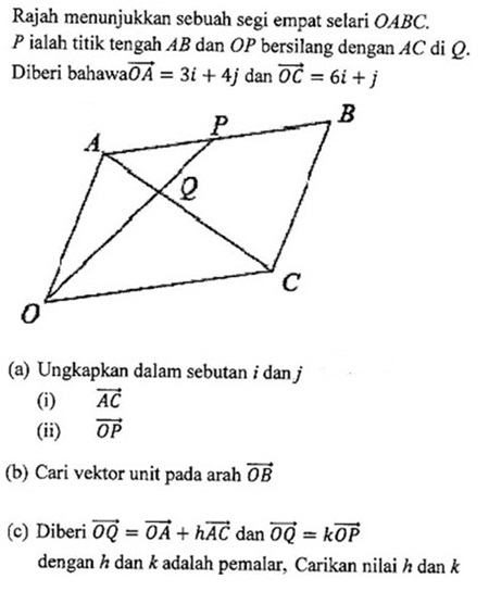 Soalan Vektor Matematik Tambahan - Selangor a