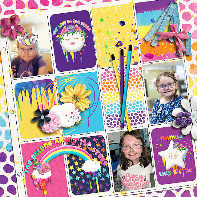 moon and stars scrapbooking designs