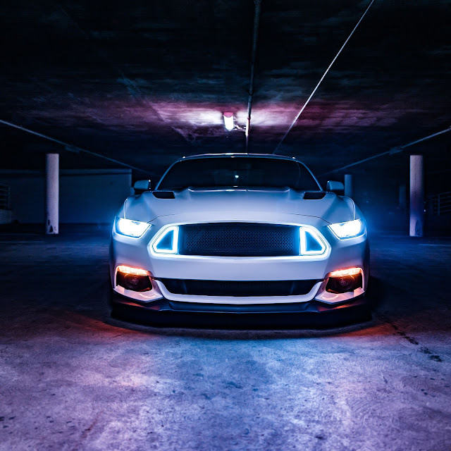 Ford Mustang Neon Lights Wallpaper