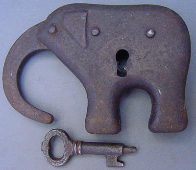 Antique Elephant Shaped Padlock