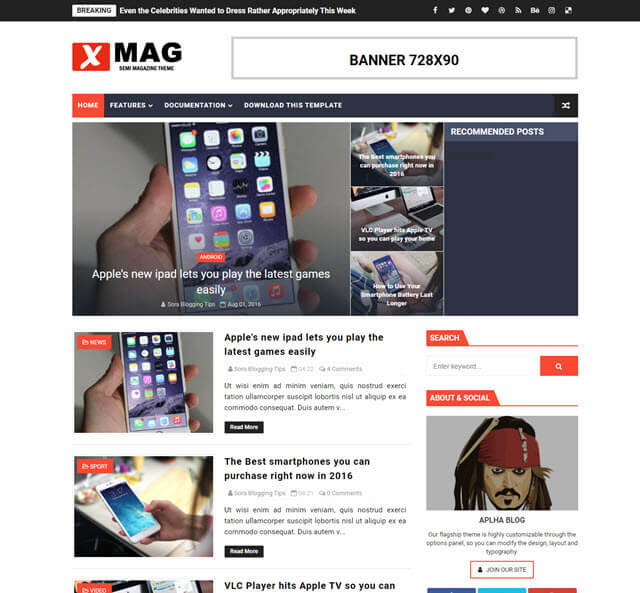 xmag free blogspot theme 