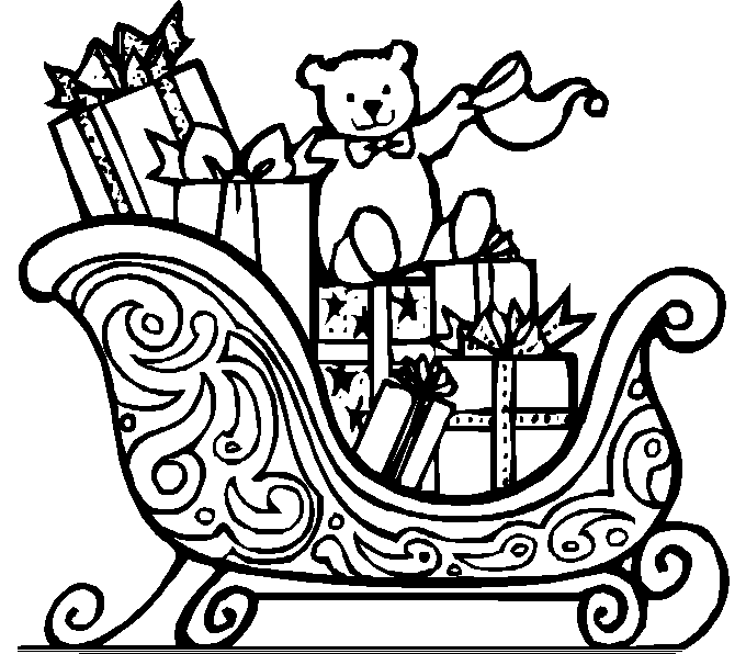 uu27itu: santa sleigh coloring pages