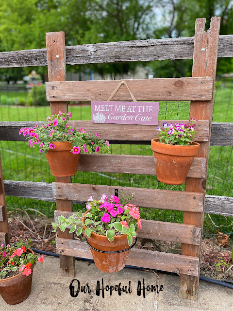 Meet Me At The Garden Gate garden sign