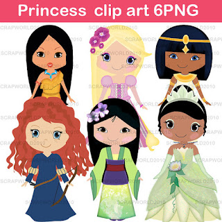 princess disney clipart for girl