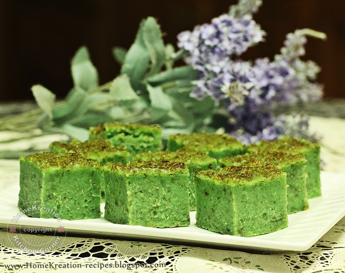 HomeKreation - Kitchen Corner: Baked Mung Bean Kuih 