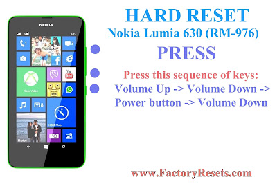 Hard Reset Nokia Lumia 630 (RM-976)