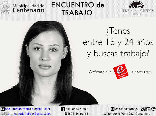 ¿Tienes entre 18 y 24 años y buscas trabajo? acércate a la oficina de empleo a consultar.