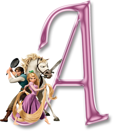 Alfabeto Rapunzel. 