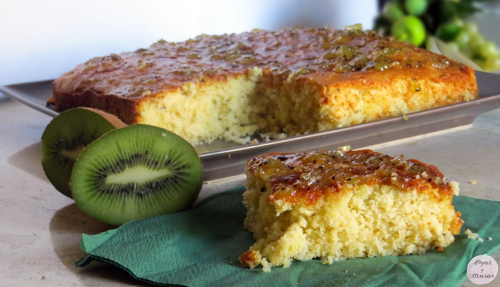 Bizcocho de kiwi saludable