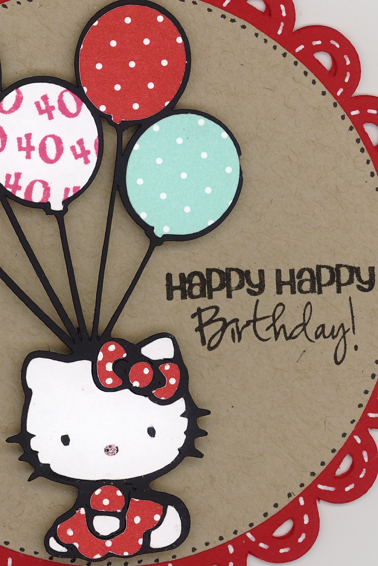 Hello+Kitty+Happy+Birthday,Hello Kitty Cute Greeting Card