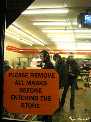 At the Esso, Gull Lake, SK, 31-Oct-05