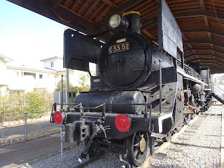 吉松駅の蒸気機関車