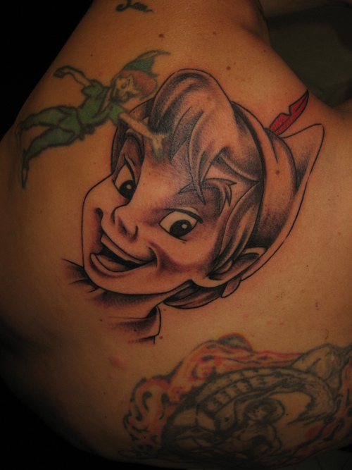 Disney Peter Pan tattoo. Disney Peter Pan tattoo.