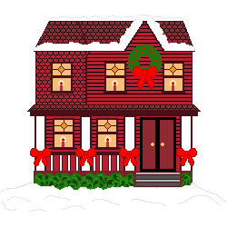 Tarjeta de año nuevo con casa decorada para navidad | Vector Gratis