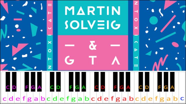Intoxicated by Martin Solveig & GTA Piano / Keyboard Easy Letter Notes for Beginners