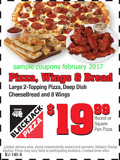 Black Jack Pizza coupons for february 2017