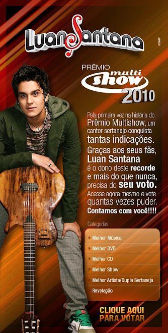 Votar no Luan Santana para o Prémio Multisow