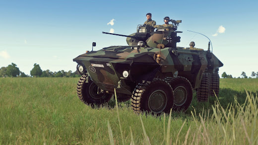 Arma3にドイツ軍車両を追加するMODのルクス装甲偵察車