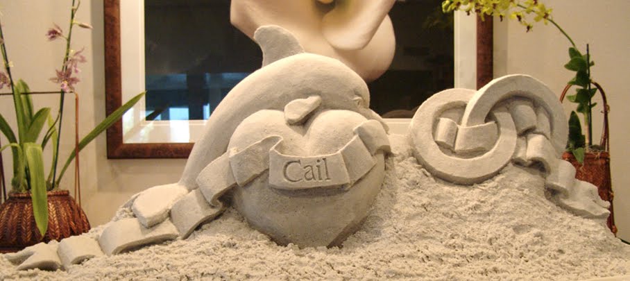 Sand sculptures are an unexpected touch that will leave your guests in awe