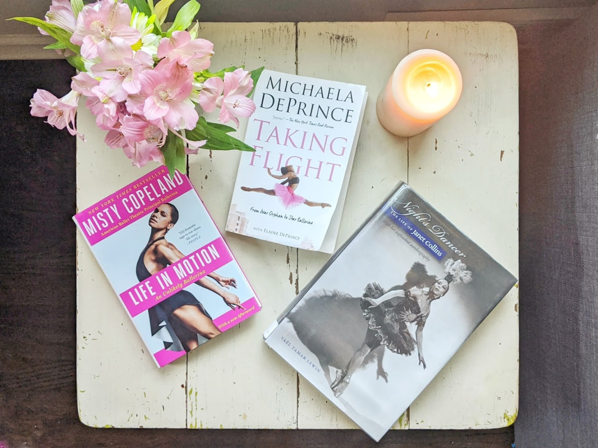 Photo of three autobiographies by African-American ballerinas.