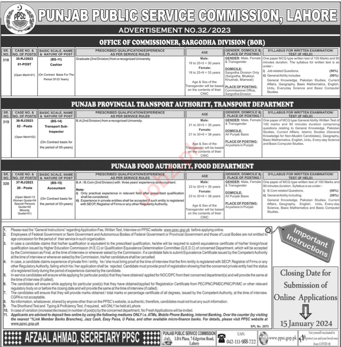 Punjab Public Service Commission PPSC Management Jobs In Lahore 2023