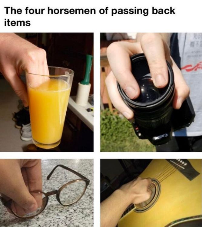 The Four Horsemen of Passing Back Items! - Funny memes pictures, photos, images, pics, captions, jokes, quotes, wishes, quotes, sms, status, messages, wallpapers.