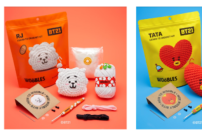 RJ From BT21 & the Woobles Collab Crochet Plushie 