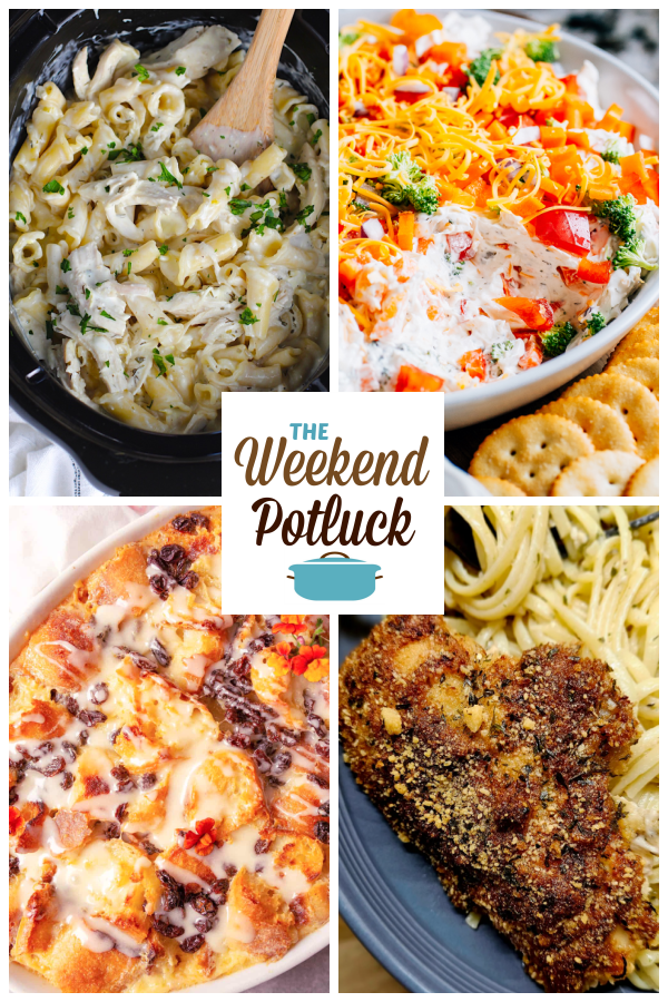 A virtual recipe swap with Ranch Chicken Crock Pot Pasta, Vegetable Pizza Dip, The Best Bread Pudding, Parm Crusted Chicken and dozens more!