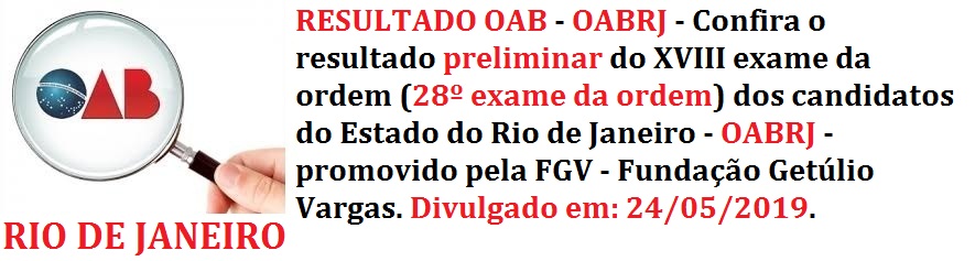 Resultado Oab Rio De Janeiro Oabrj Confira O Resultado