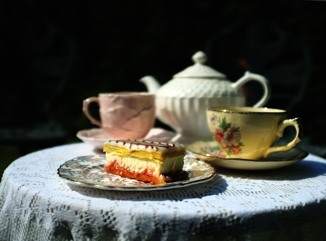 mille-feuille and tea photograph by Tim Irving