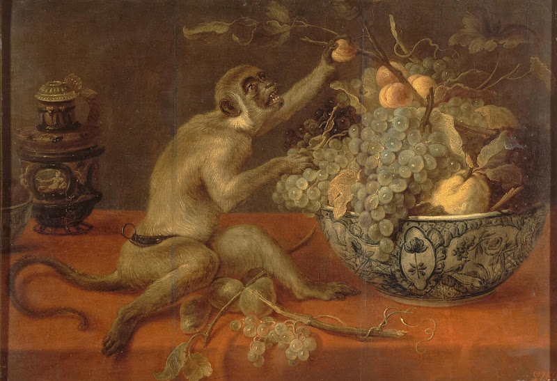 Still Life with a Monkey by Frans Snyders - Animal, Still Life Paintings from Hermitage Museum