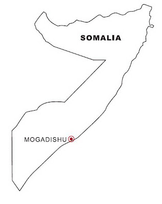 Mapa de Somalía para colorear