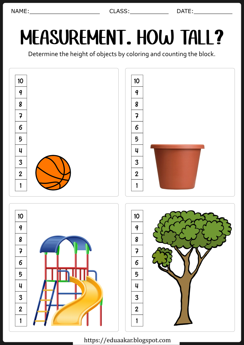 Measurement Worksheets for Kids