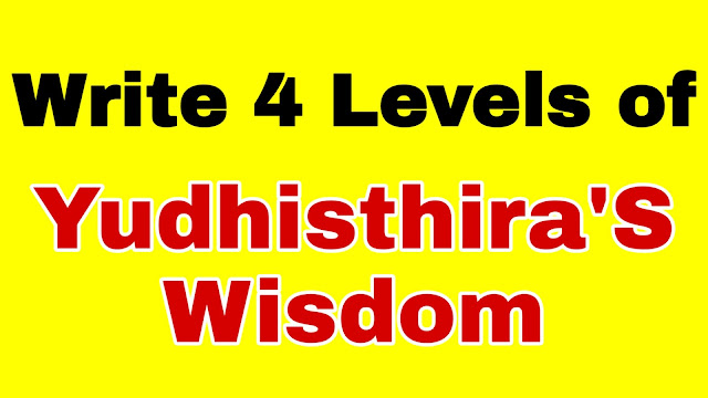 Yudhishthira wisdom four level, yudhisthira wisdom question answer